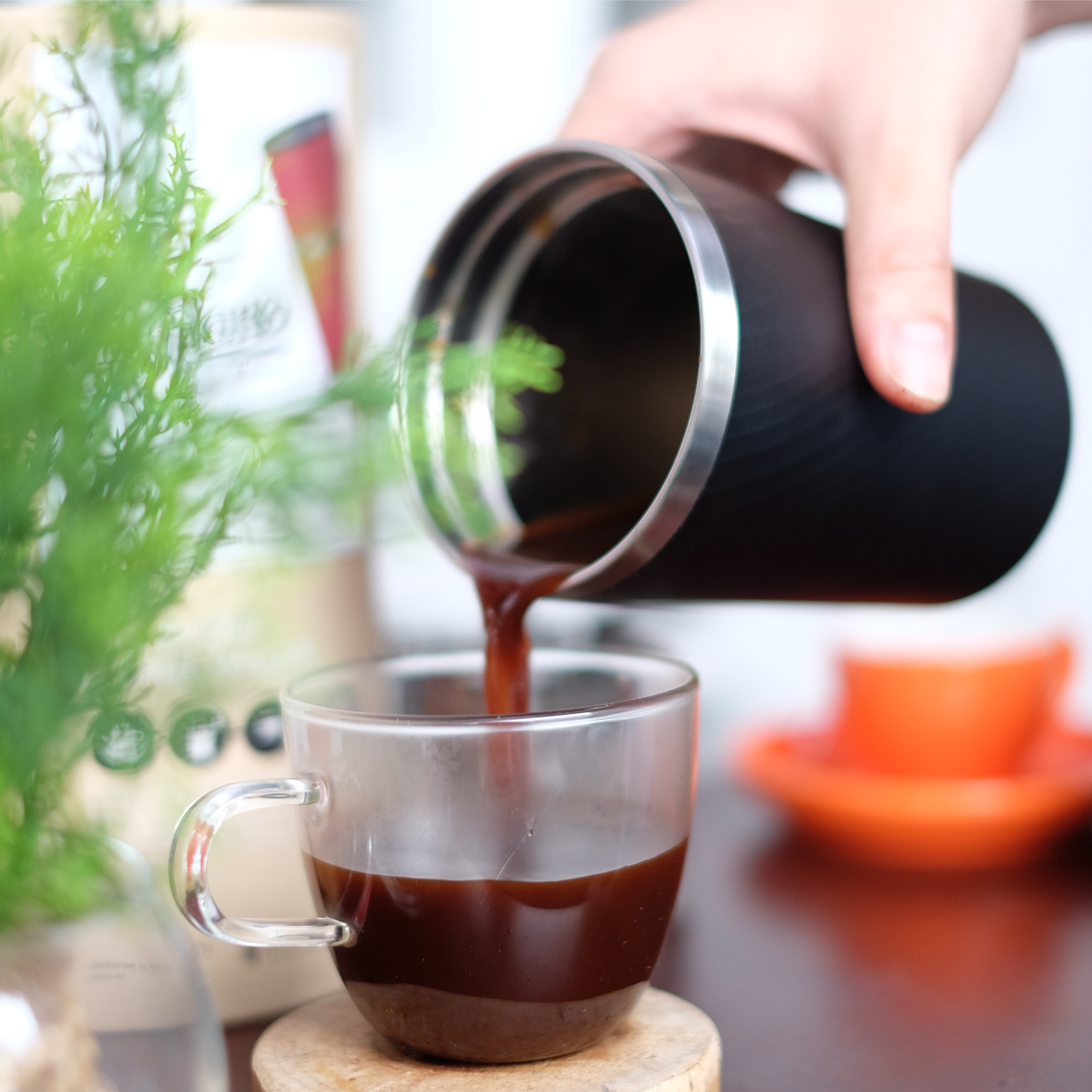 Cafflano コーヒードリッパー ブラック/レッド Cafflano コーヒードリッパー ブラック/レッド