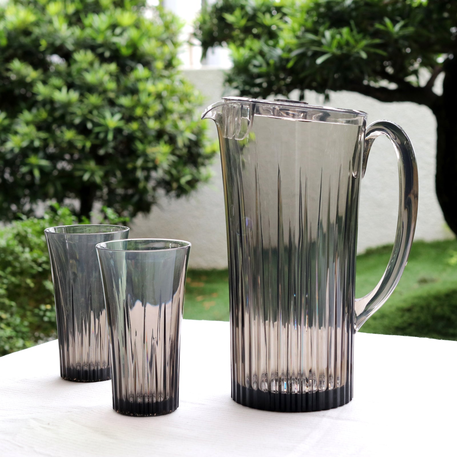 民芸　大きな　水差し　珍しい ドーム工房「ブルーライン 水差し」《アンティックかとう》